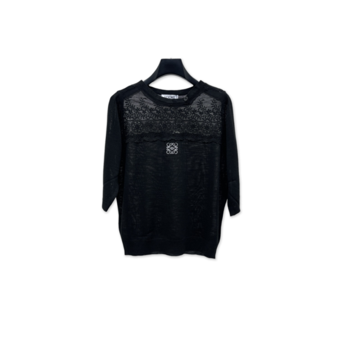 L0ew* crew neck knitted short sleeve